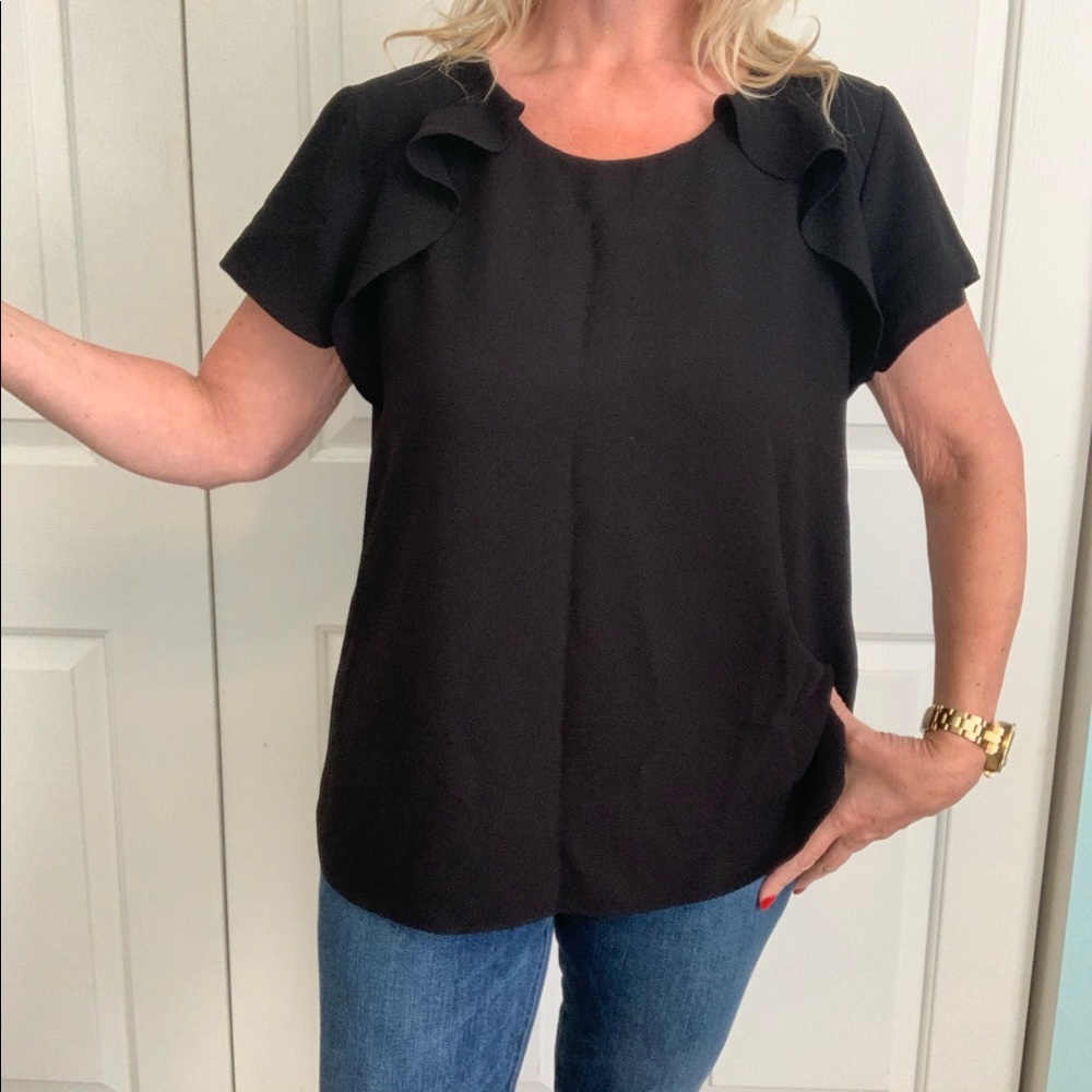 Large black career short sleeve t…